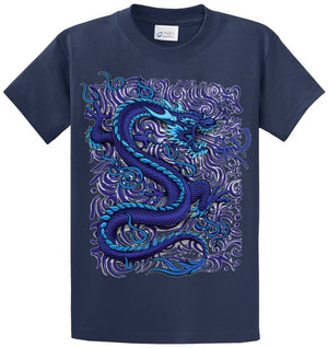 Blue Dragon (Oversized Print) Printed Tee Shirt