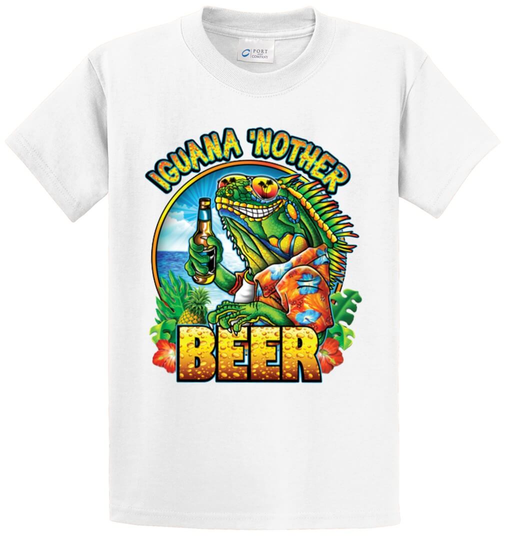 Iguana Nother Beer Printed Tee Shirt-1