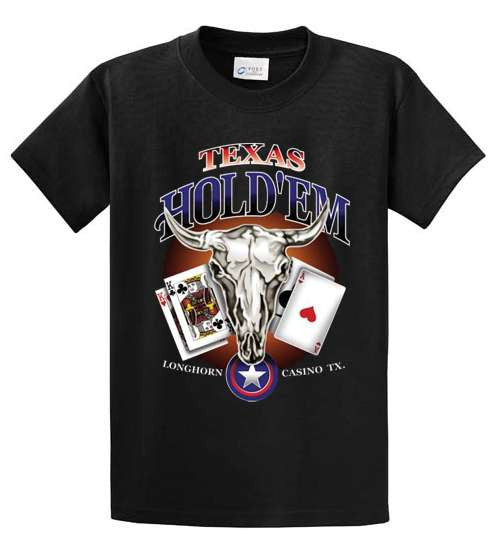 Texas Hold'Em Printed Tee Shirt-1