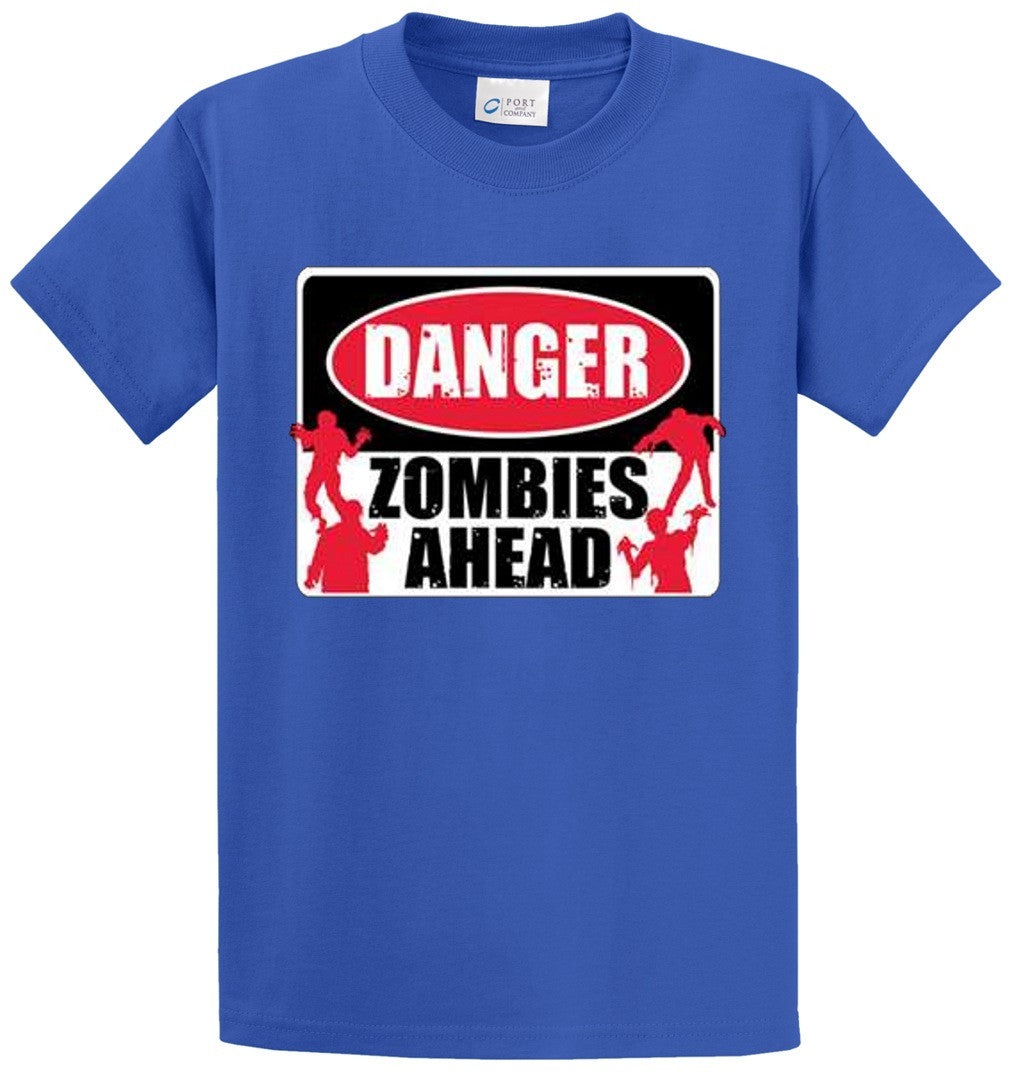 Zombies Ahead Printed Tee Shirt-1