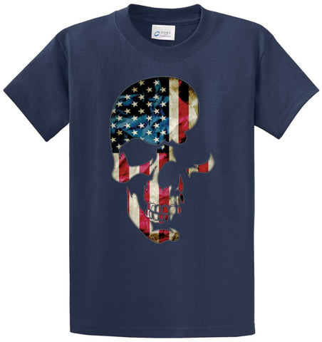 Skull Americana Printed Tee Shirt