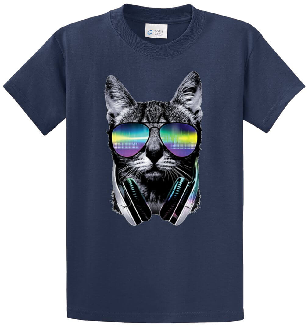 Dj Cat Printed Tee Shirt-1