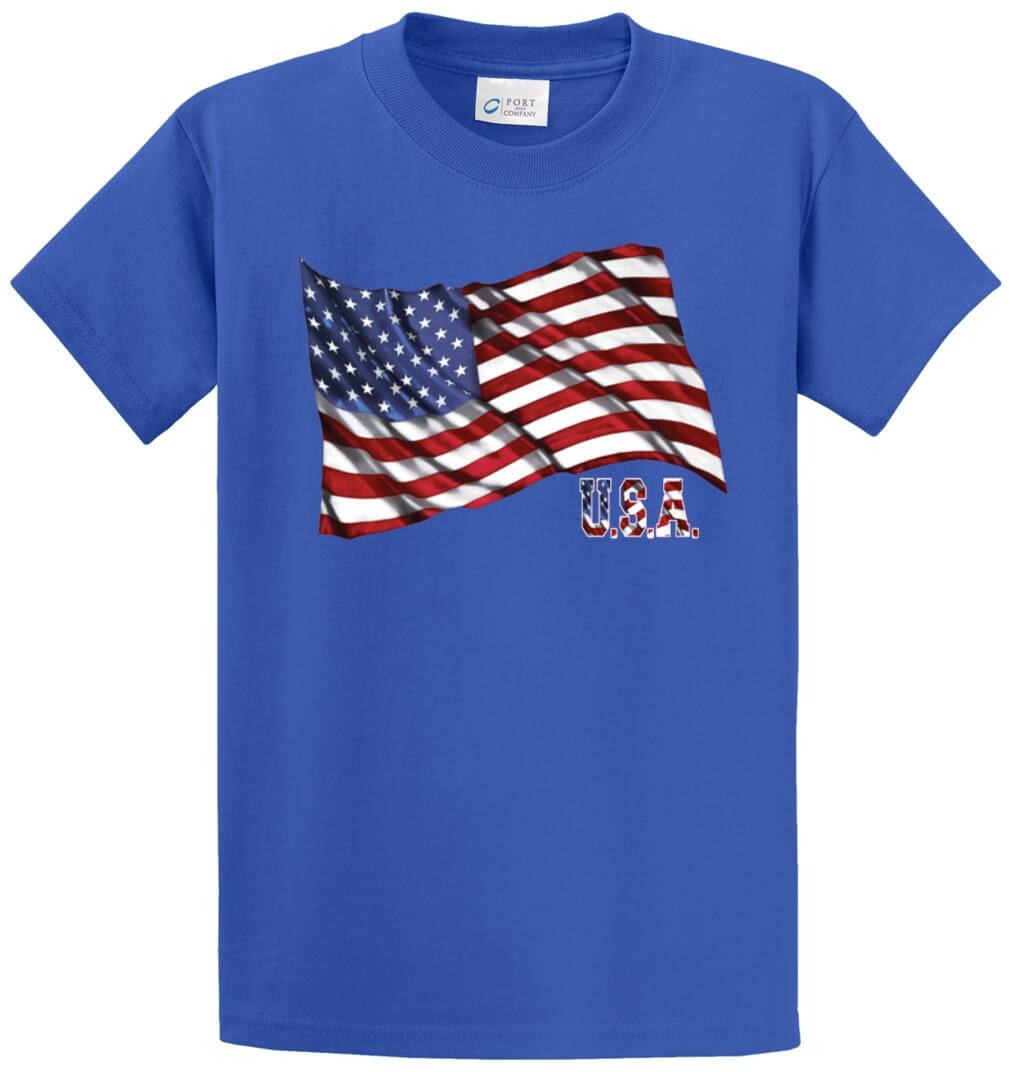 U.S.A. Flag Printed Tee Shirt-1