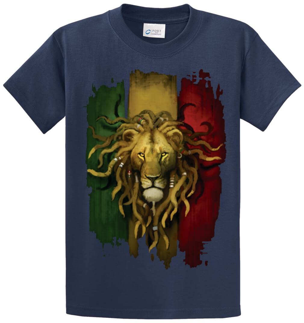 Rasta Lion (Oversized) Printed Tee Shirt-1