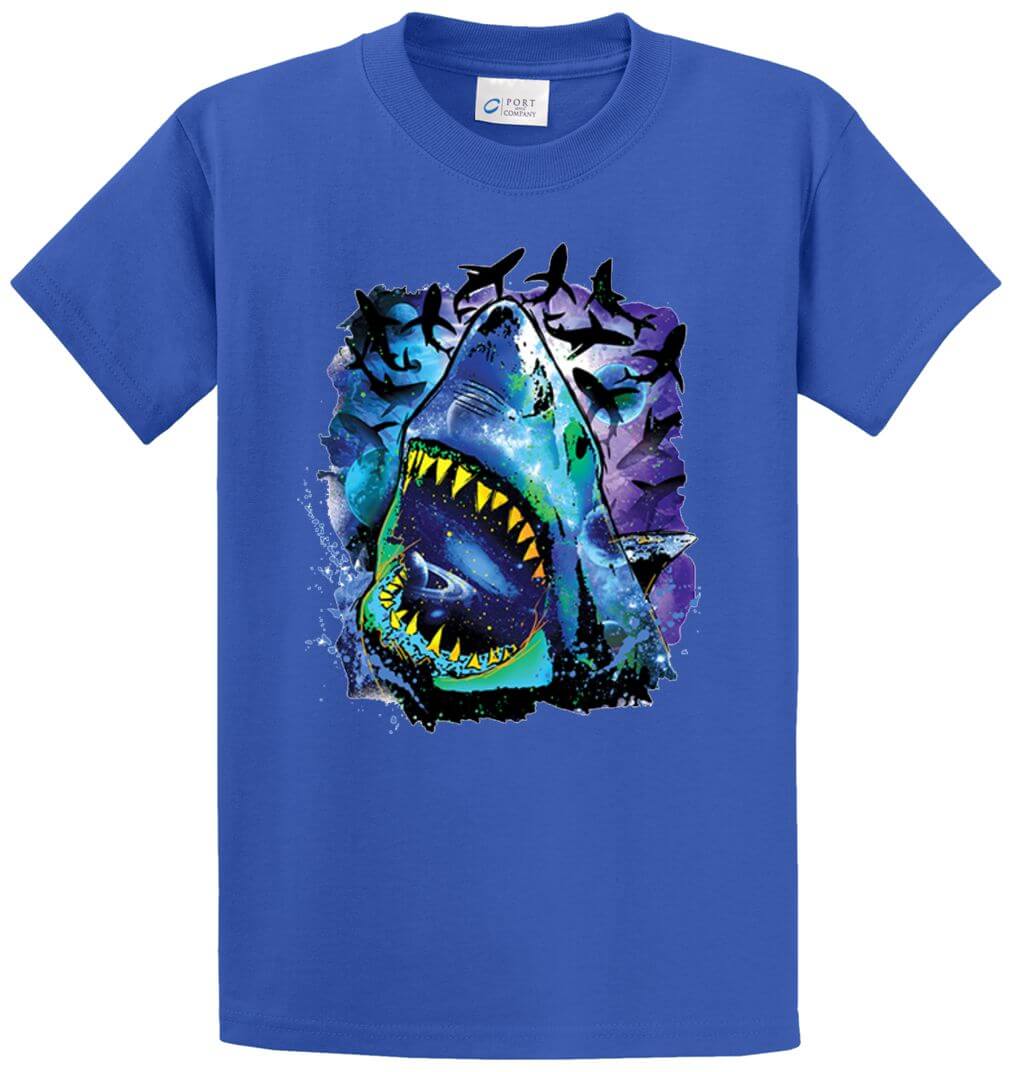 Cosmo Shark Printed Tee Shirt-1