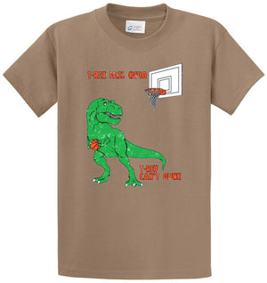 T-Rex Can't Dunk Printed Tee Shirt