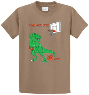 T-Rex Can't Dunk Printed Tee Shirt
