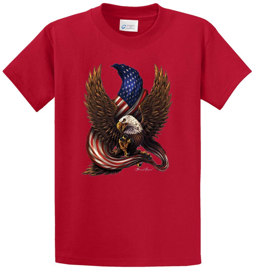 Peace Power Patriotism Printed Tee Shirt-1