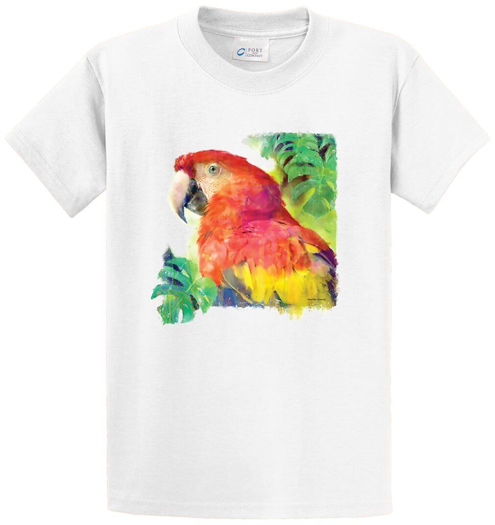 Rainforest Macaw Printed Tee Shirt-1