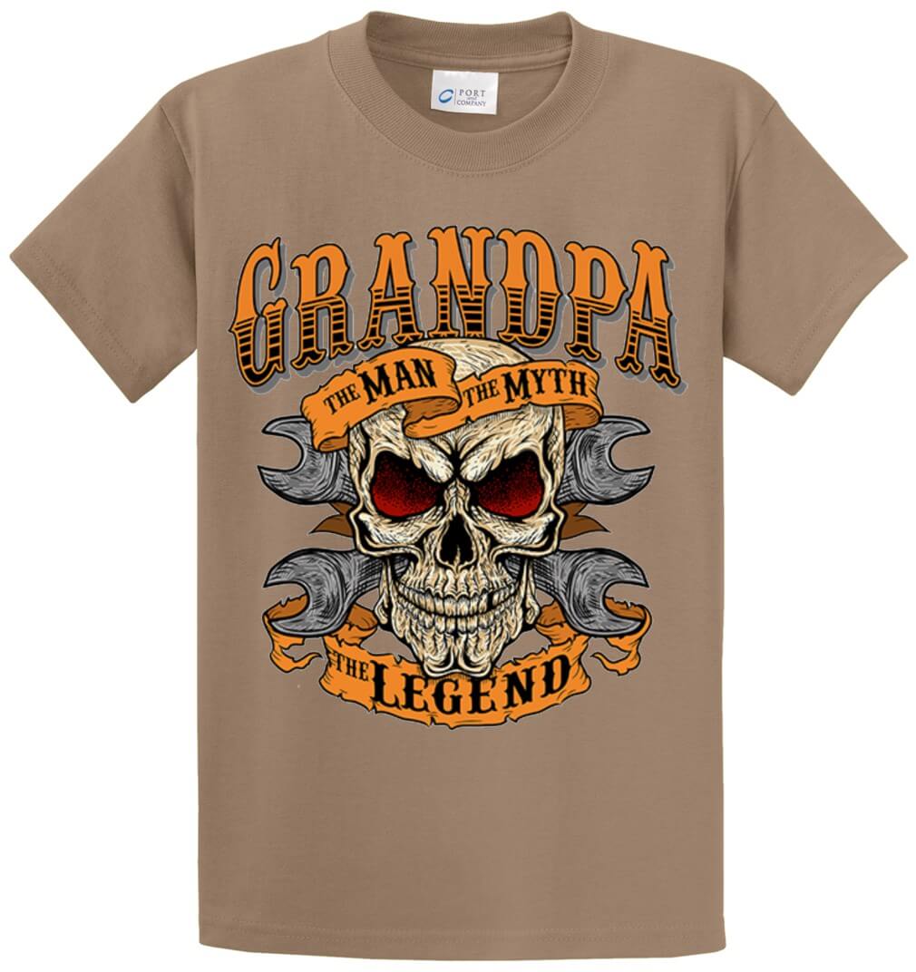 Grandpa The Legend Printed Tee Shirt-1