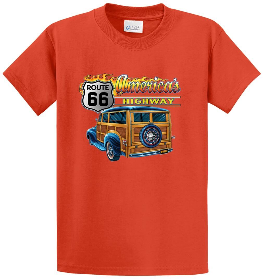 America's Highway Woodie Printed Tee Shirt-1