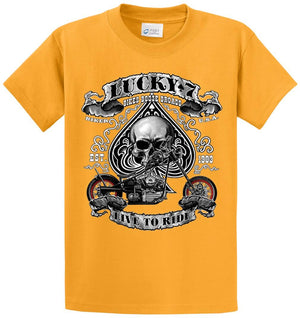 Lucky 7 Live To Ride Printed Tee Shirt
