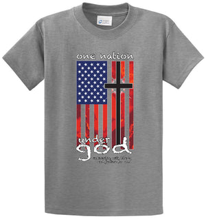 One Nation Flag Printed Tee Shirt