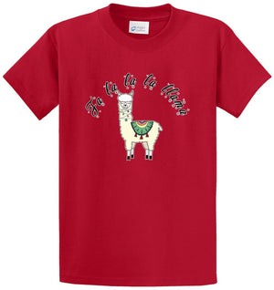 Fa La La La Llama Printed Tee Shirt