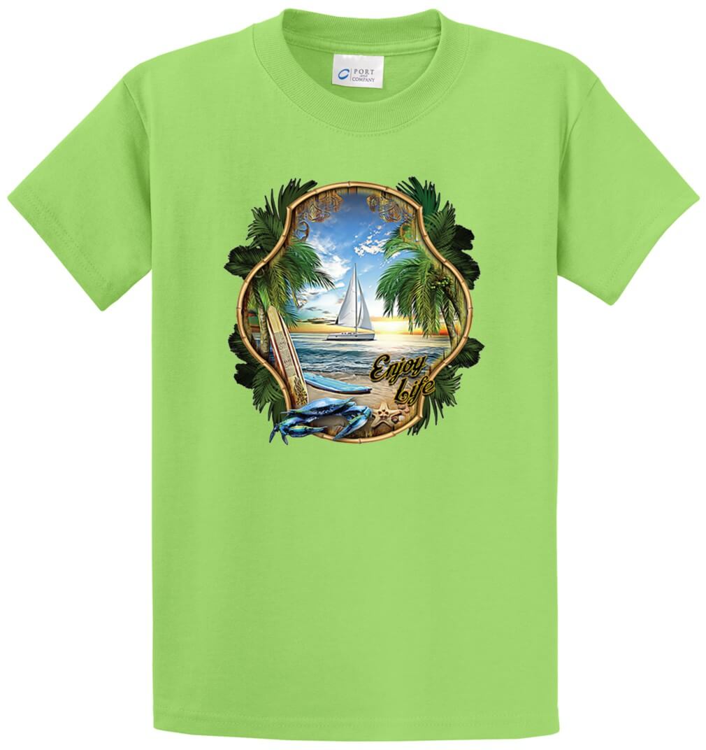 Surf Sailboat Printed Tee Shirt-1
