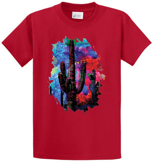 Colorful Cactus Printed Tee Shirt