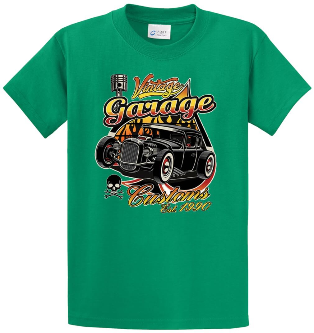 Vintage Garage Customs Printed Tee Shirt-1