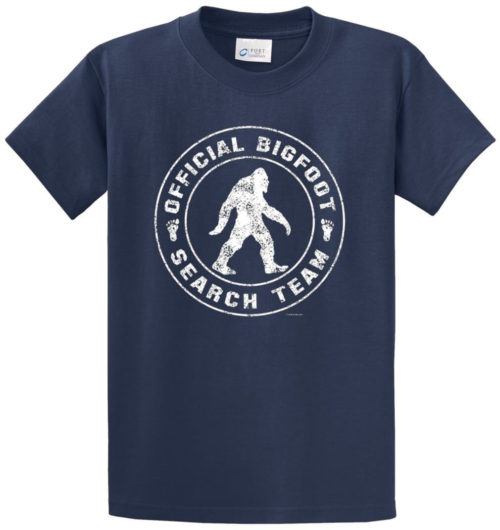 Official Bigfoot Search Team Printed Tee Shirt-1
