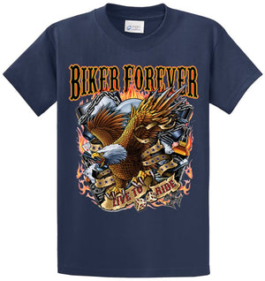 Biker Forever Gamble Printed Tee Shirt