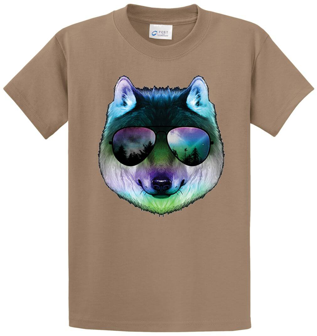 Night Wolf Printed Tee Shirt-1