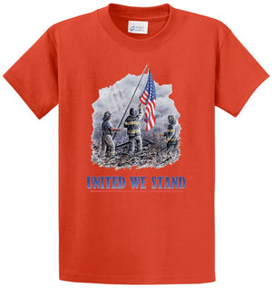 United We Stand Fire Department Printed Tee Shirt