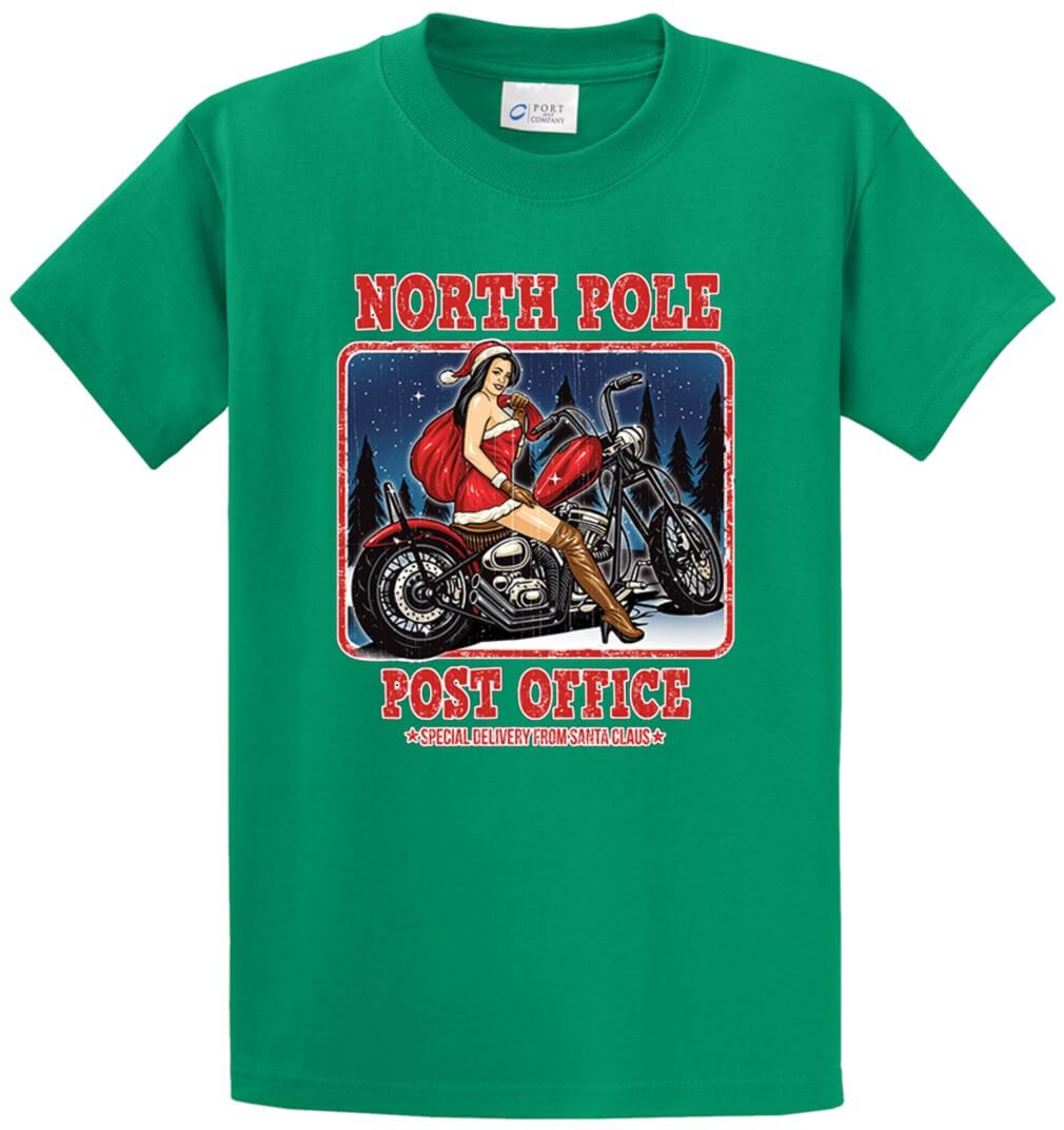 North Pole Post Office Printed Tee Shirt-1