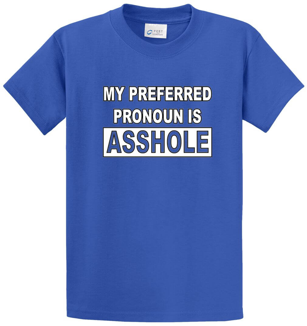 Preferred Pronoun Printed Tee Shirt-1