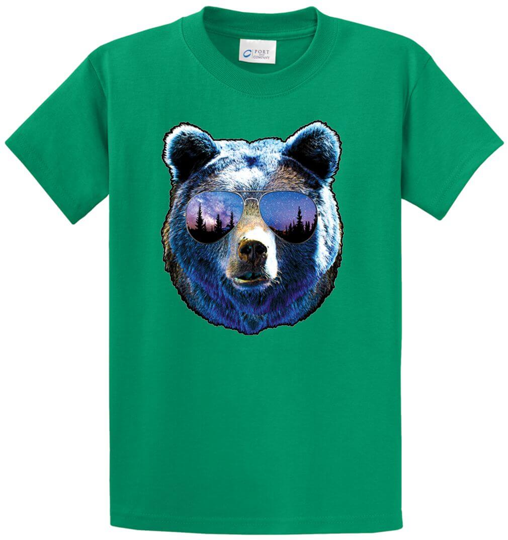 Bear Sunglasses Printed Tee Shirt-1