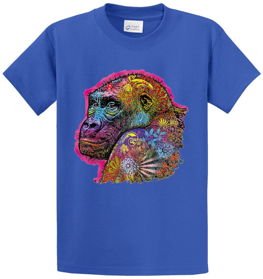 Colorful Gorilla Printed Tee Shirt-1
