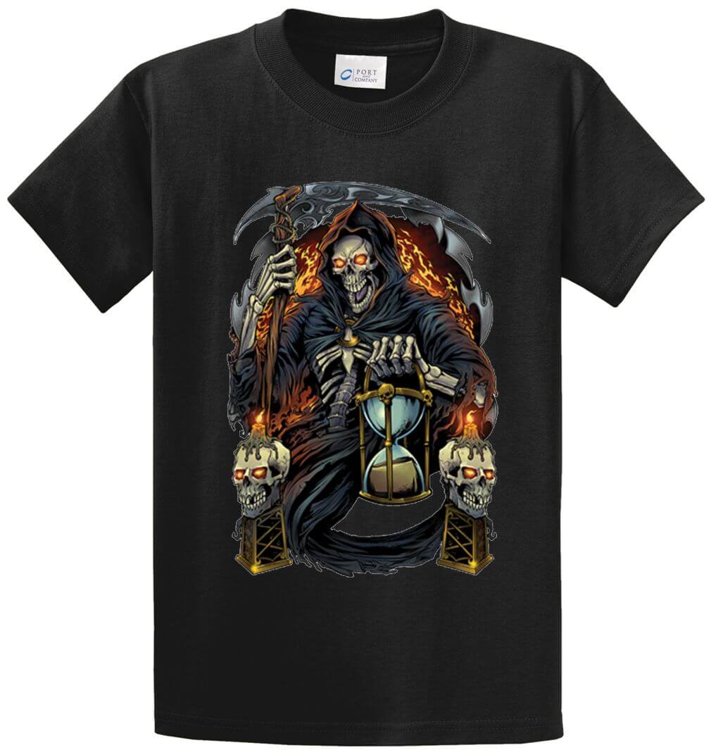 Hourglass Reaper Printed Tee Shirt-1