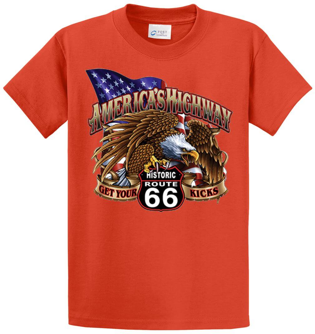Americas Highway Eagle Printed Tee Shirt-1