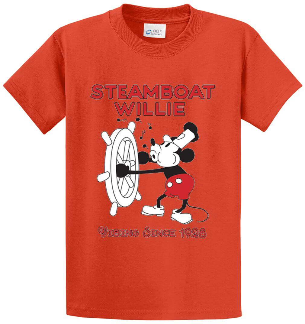 Steamboat Willie Vibing Printed Tee Shirt-1
