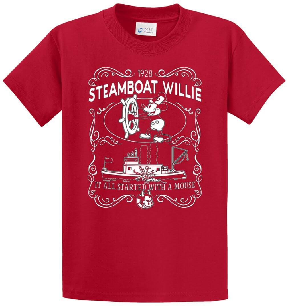 Steamboat Willie It All Started Printed Tee Shirt-1