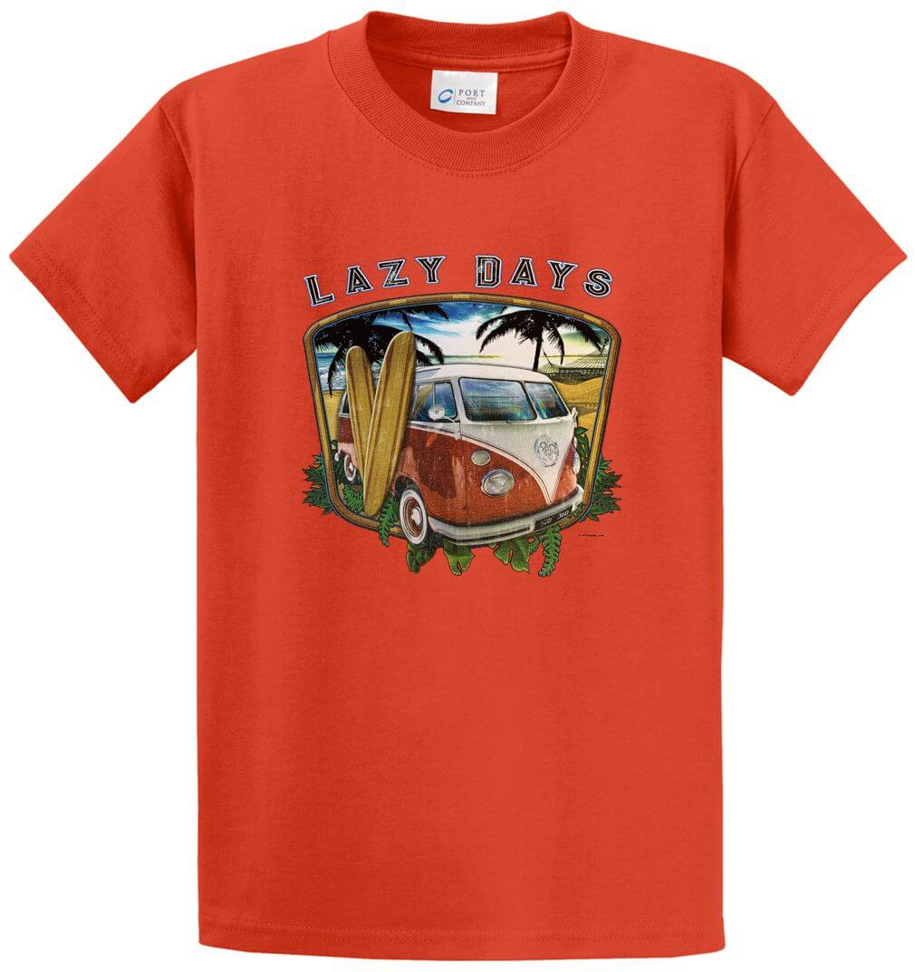 Lazy Days Beach Scene Printed Tee Shirt-1