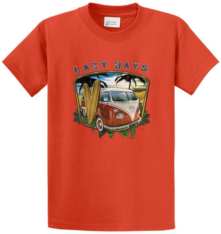 Lazy Days Beach Scene Printed Tee Shirt