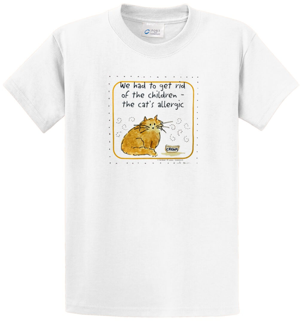 The Cat'S Allergic Printed Tee Shirt-1