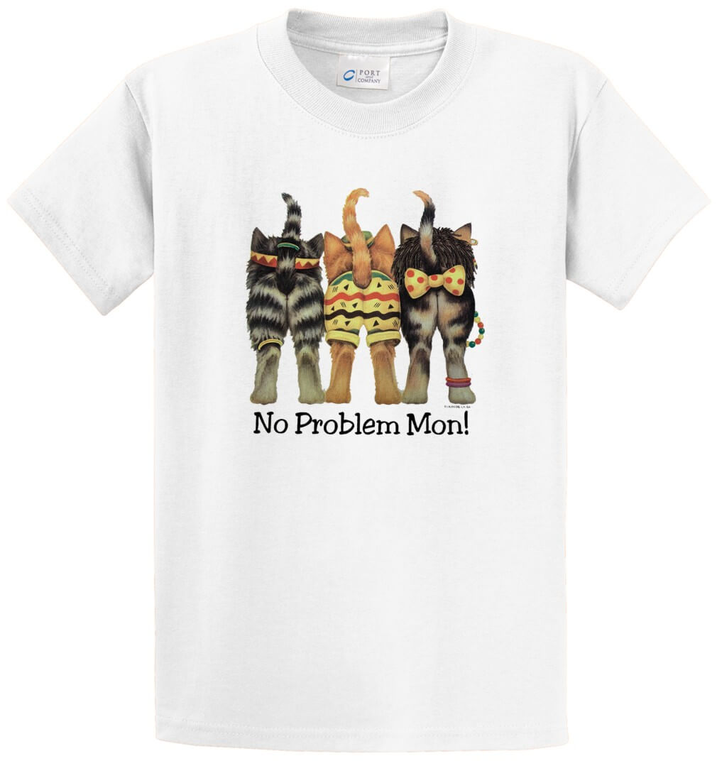 No Problem Mon! Printed Tee Shirt-1