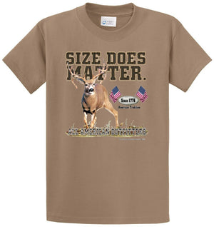 All American Outfitters Size Does Matter Printed Tee Shirt