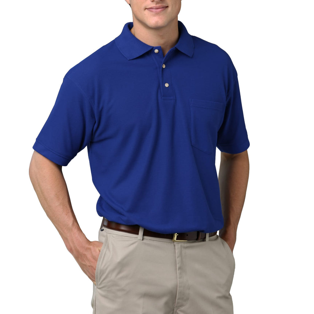 Blue Generation Men's 60/40 Pique Polo Shirt With Pocket SM-6XL-4