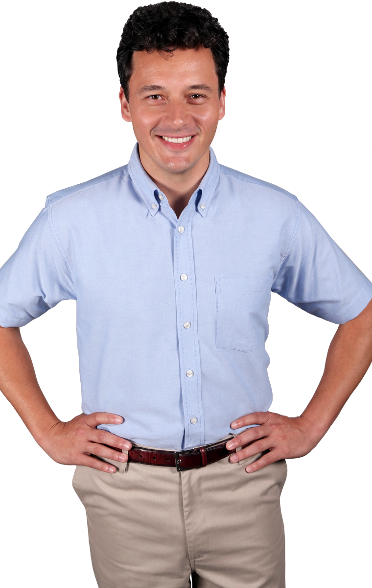 Blue Generation Men's Cotton/Poly Short Sleeve Oxford Shirt SM-5XL-6