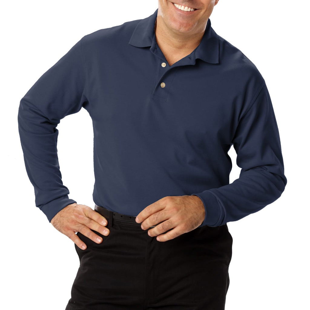 Blue Generation Men's Long Sleeve 60/40 Pique Polo Shirt MD-6XL-5