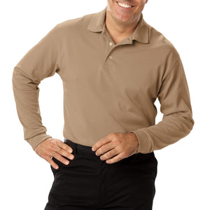 Blue Generation Men's Long Sleeve 60/40 Pique Polo Shirt MD-6XL