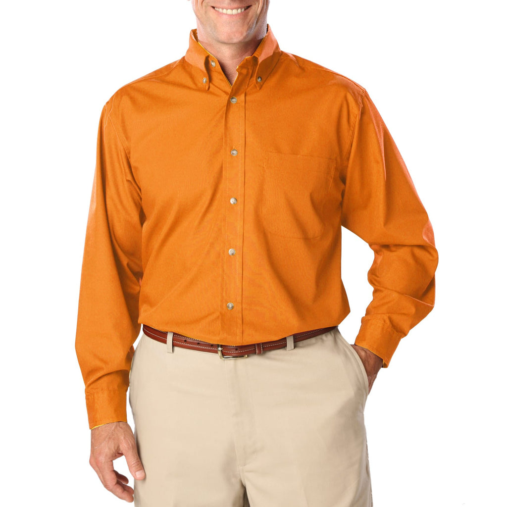 Blue Generation Men's Long Sleeve Easy Care Poplin Shirt LG-10XL-15