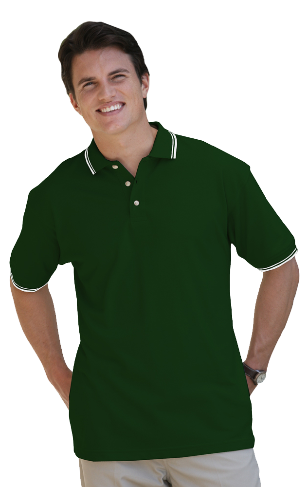 Blue Generation Men's Tipped "Superblend" Pique Polo MD-6XL-3