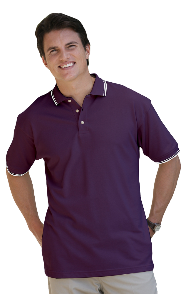 Blue Generation Men's Tipped "Superblend" Pique Polo MD-6XL-6