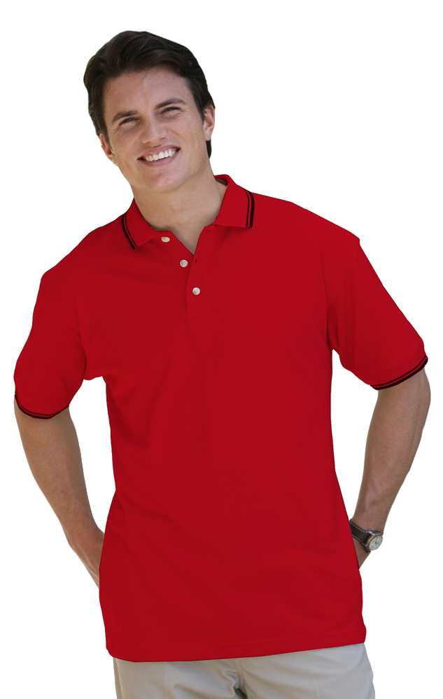 Blue Generation Men's Tipped "Superblend" Pique Polo MD-6XL-7