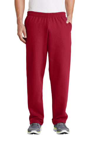 Big size open bottom red sweatpants 2xl