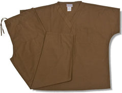 Premium Weight Unisex Scrub Separates brown