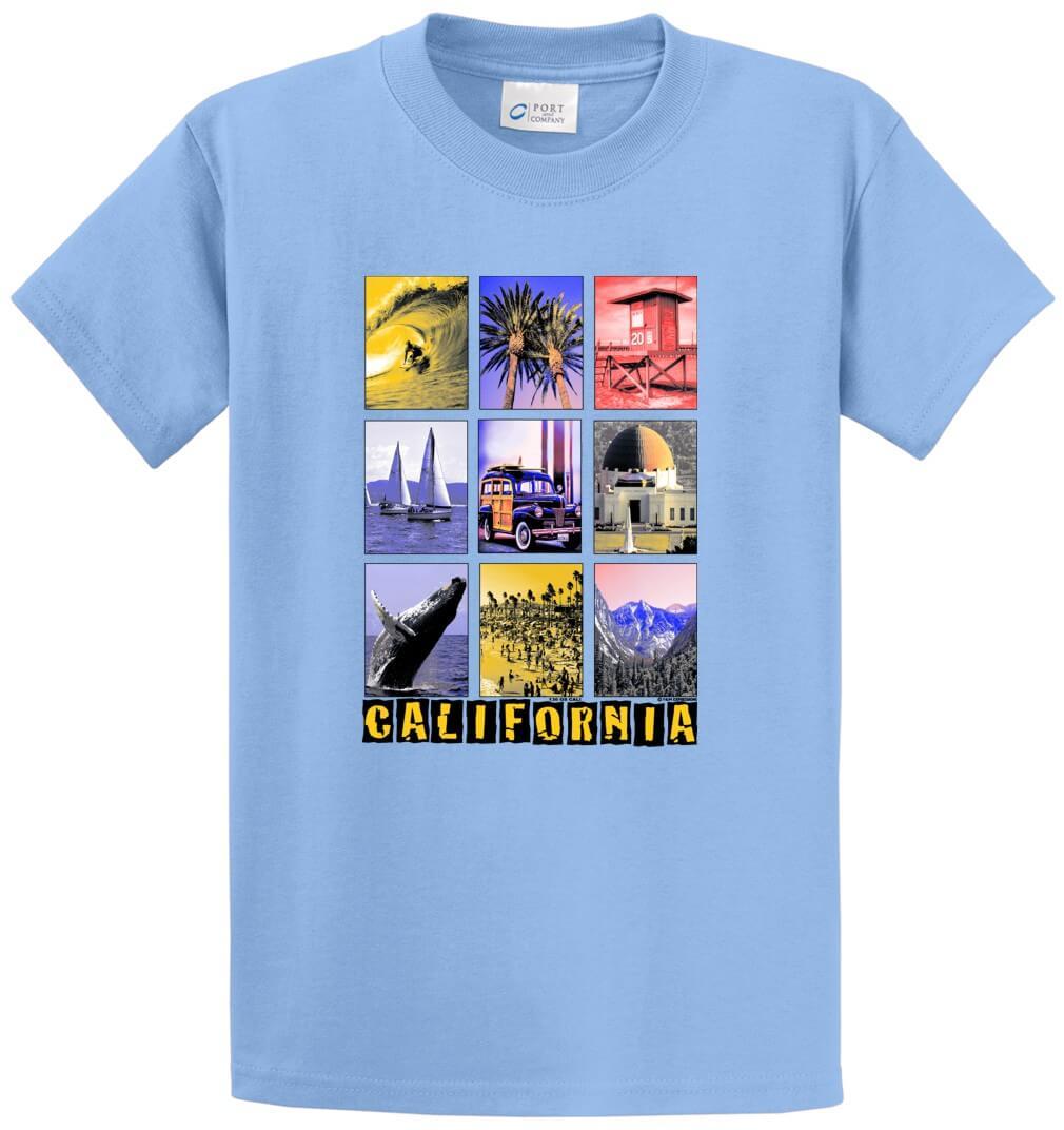 9 California Picture Scenes Printed Tee Shirt-1