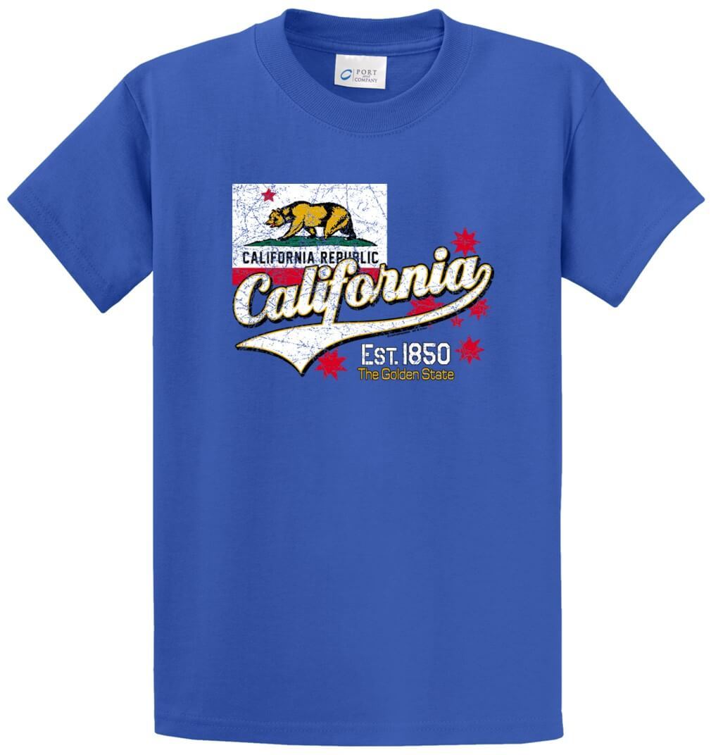 Bear California Republic Printed Tee Shirt-1